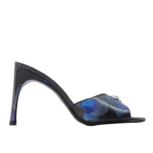Holographic Logo Mules - Blue/Black - Vegan Leather