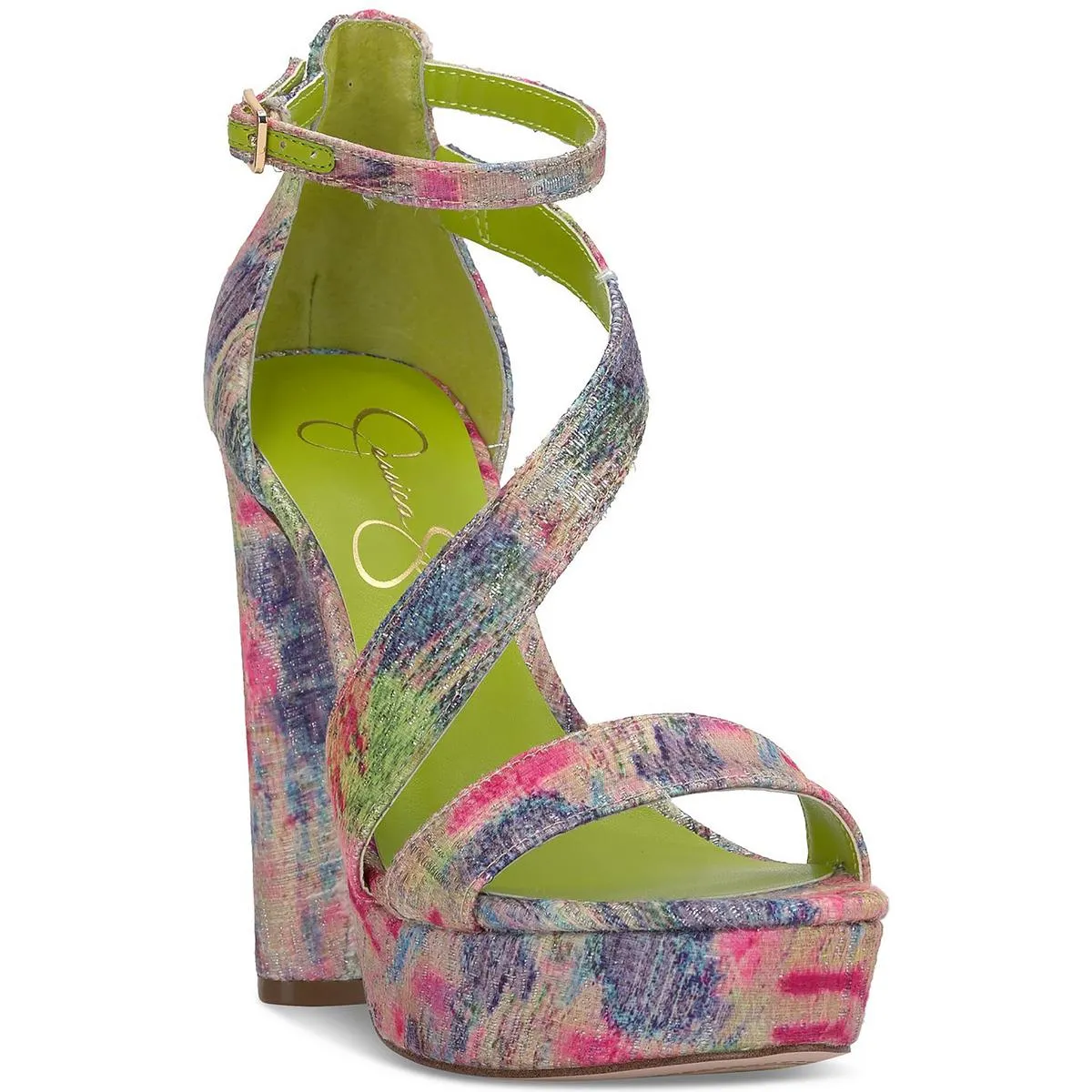 Iley Womens Faux Leather Ankle Strap Platform Sandals