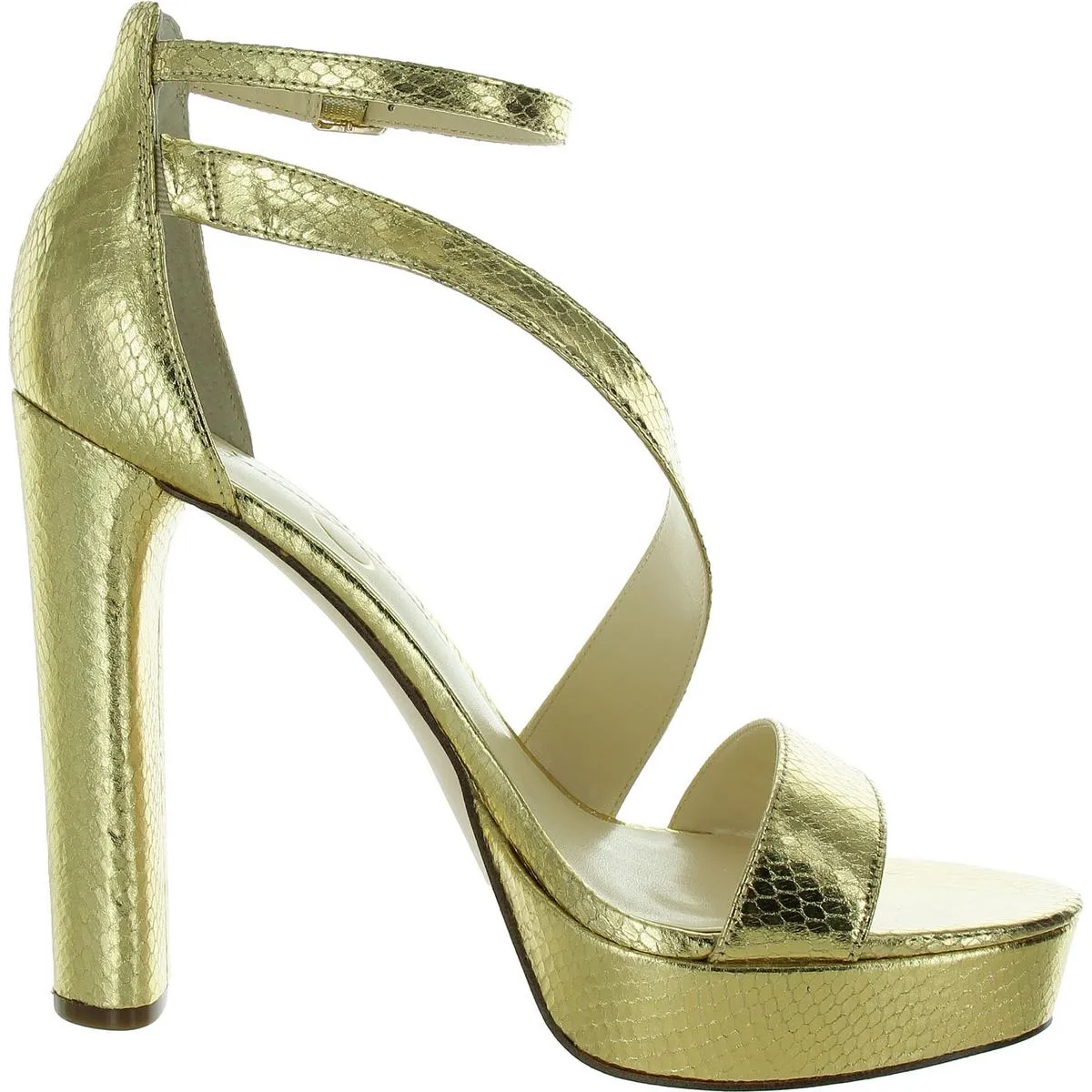 Iley Womens Faux Leather Ankle Strap Platform Sandals