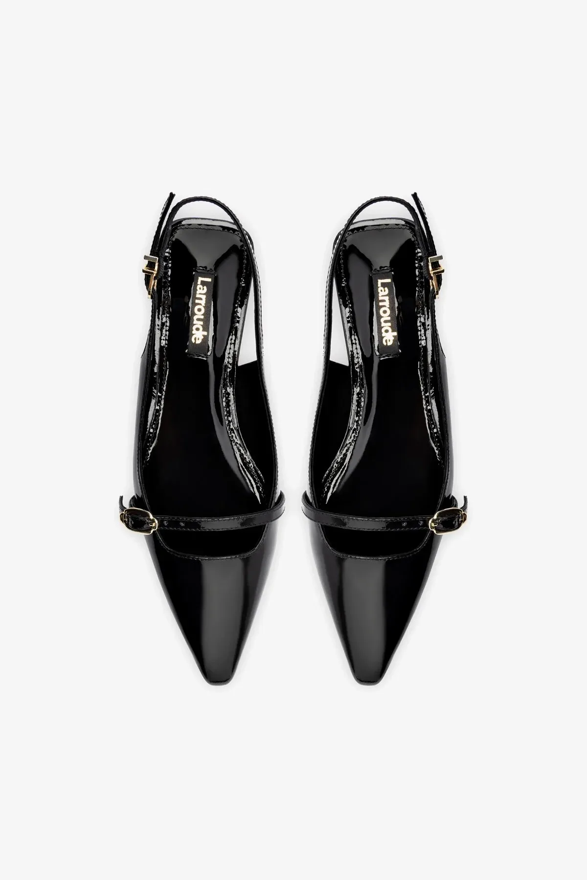 Ines Flat In Black Patent Leather