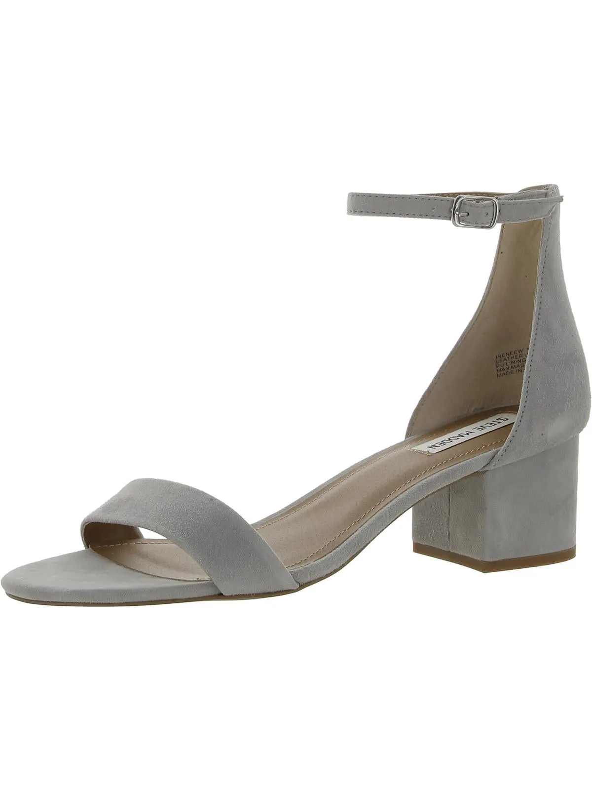 Ireneew Womens Suede Ankle Strap Heel Sandals