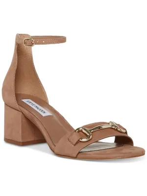 Ireneew Womens Suede Ankle Strap Heel Sandals