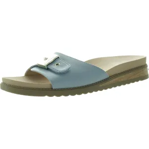 ISLAND Womens Buckle Manmade Slide Sandals
