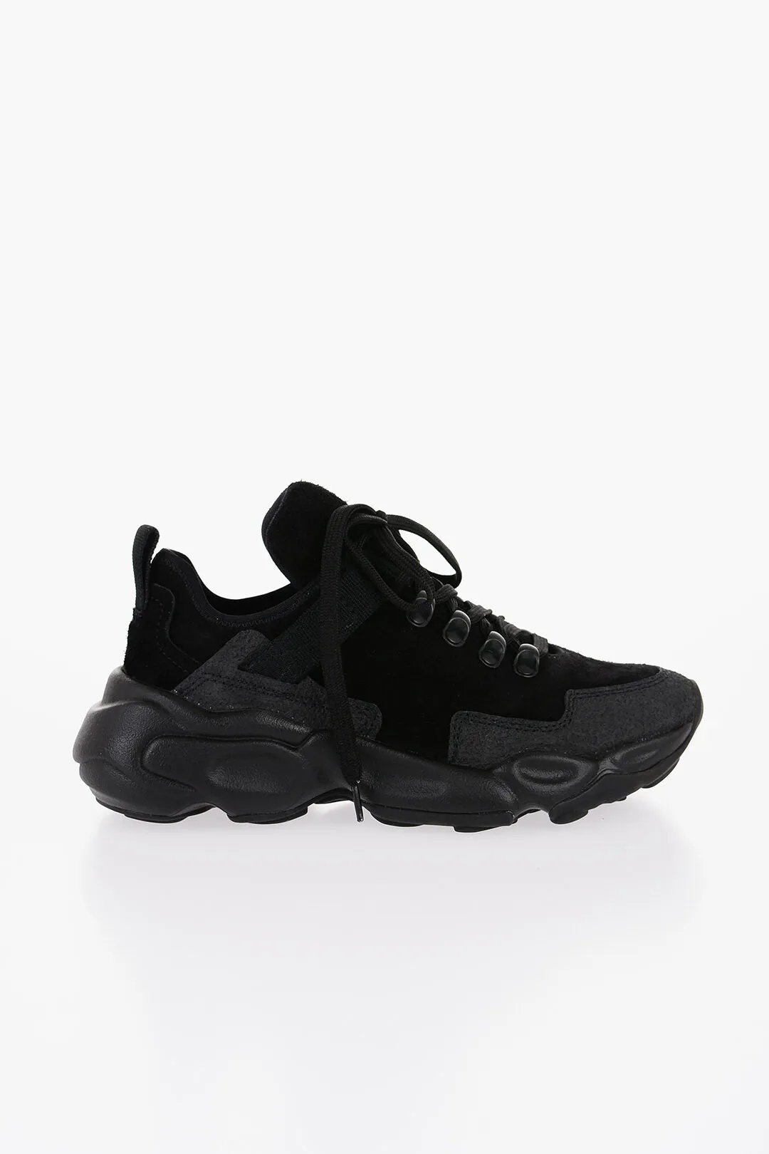 Jil Sander Suede Hairy Sneakers With Chunky Sole