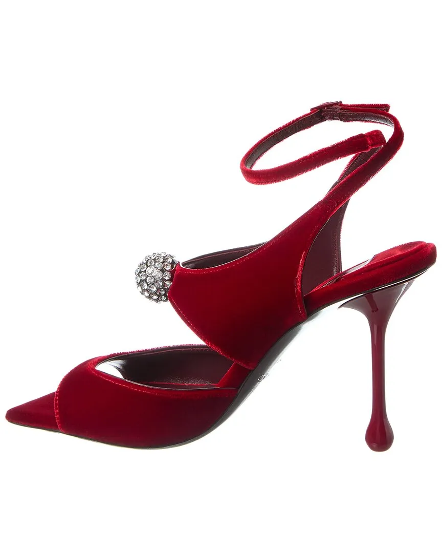 Jimmy Choo Orb 95 Velvet Sandal
