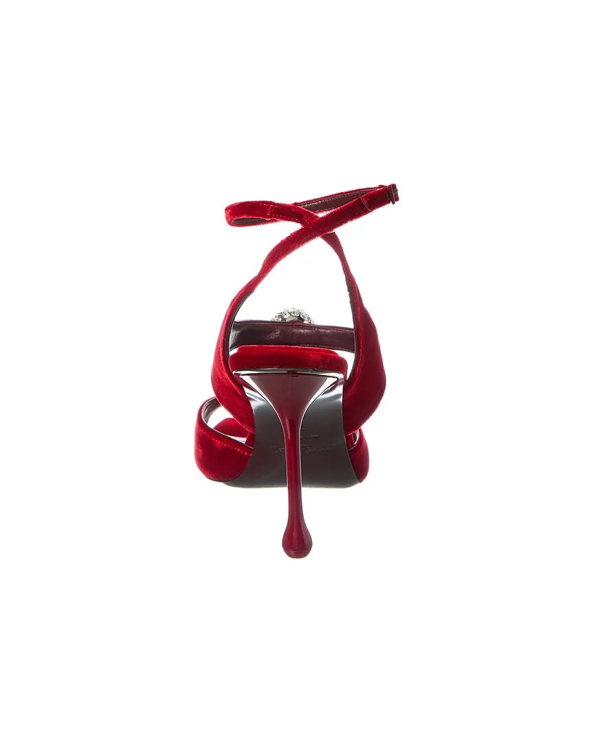 Jimmy Choo Orb 95 Velvet Sandal