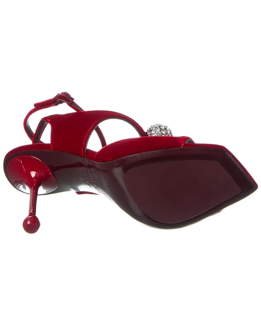 Jimmy Choo Orb 95 Velvet Sandal