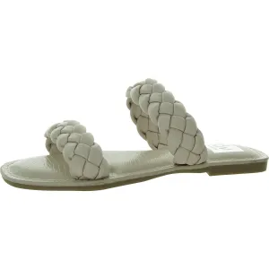 JOCEE Womens Strappy Braided Slide Sandals