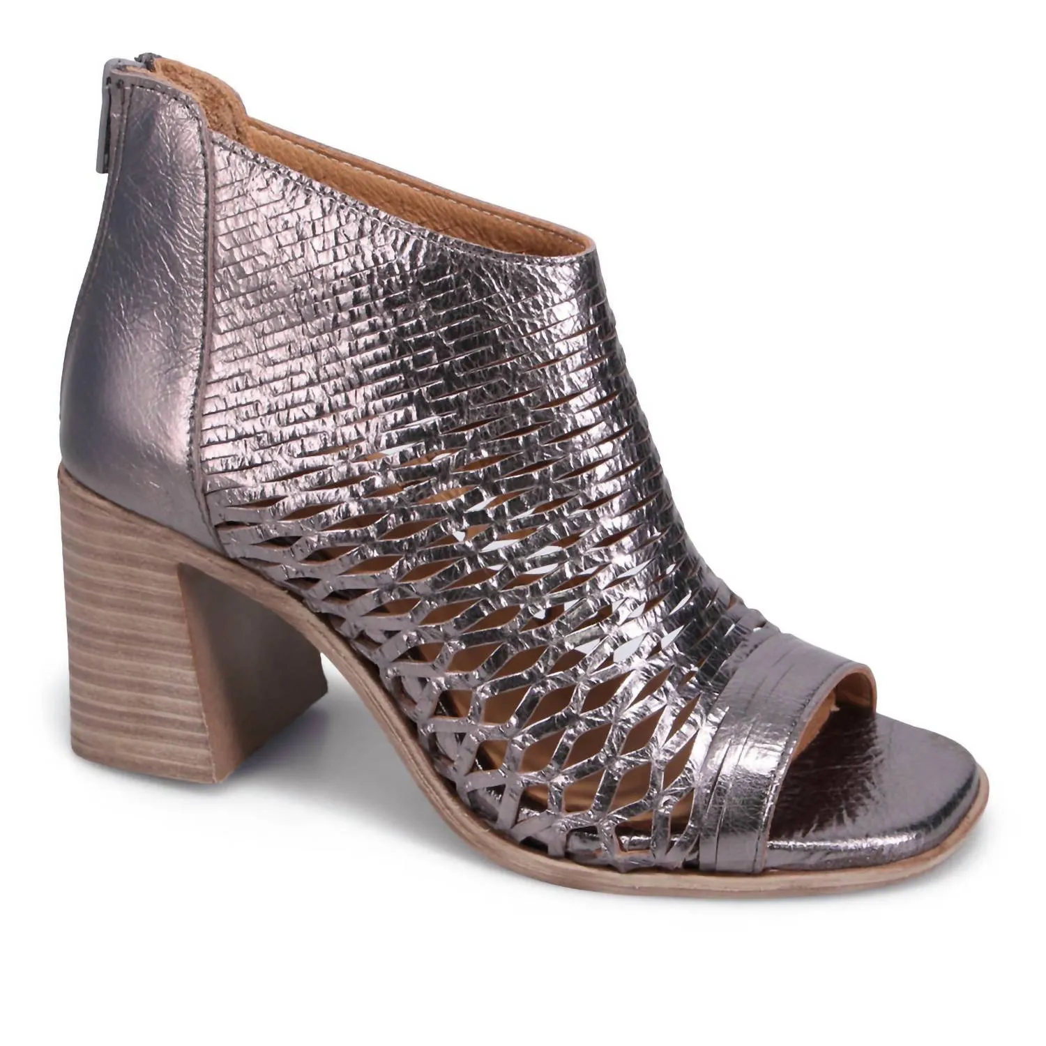 Joey Heeled Sandal In Pewter