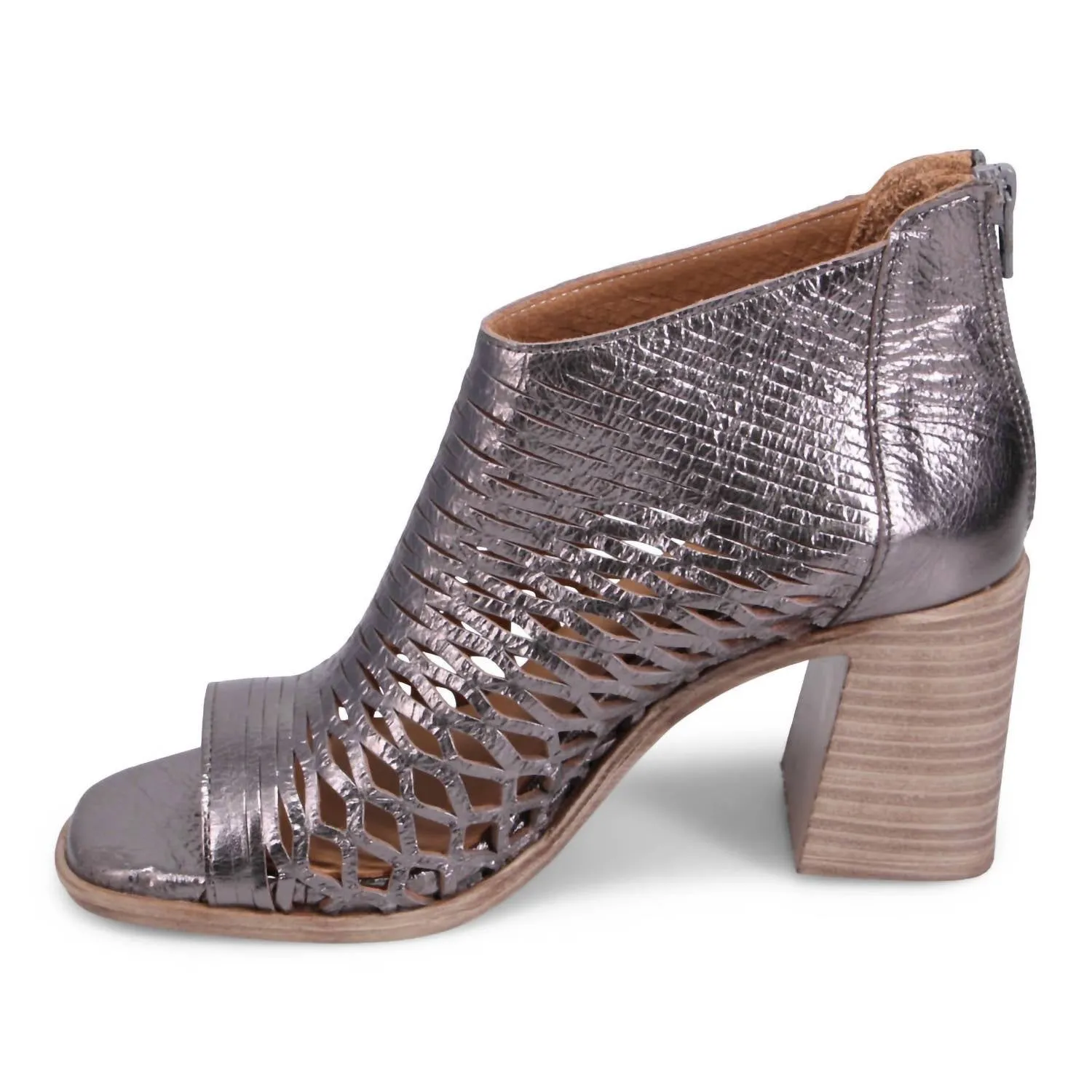 Joey Heeled Sandal In Pewter