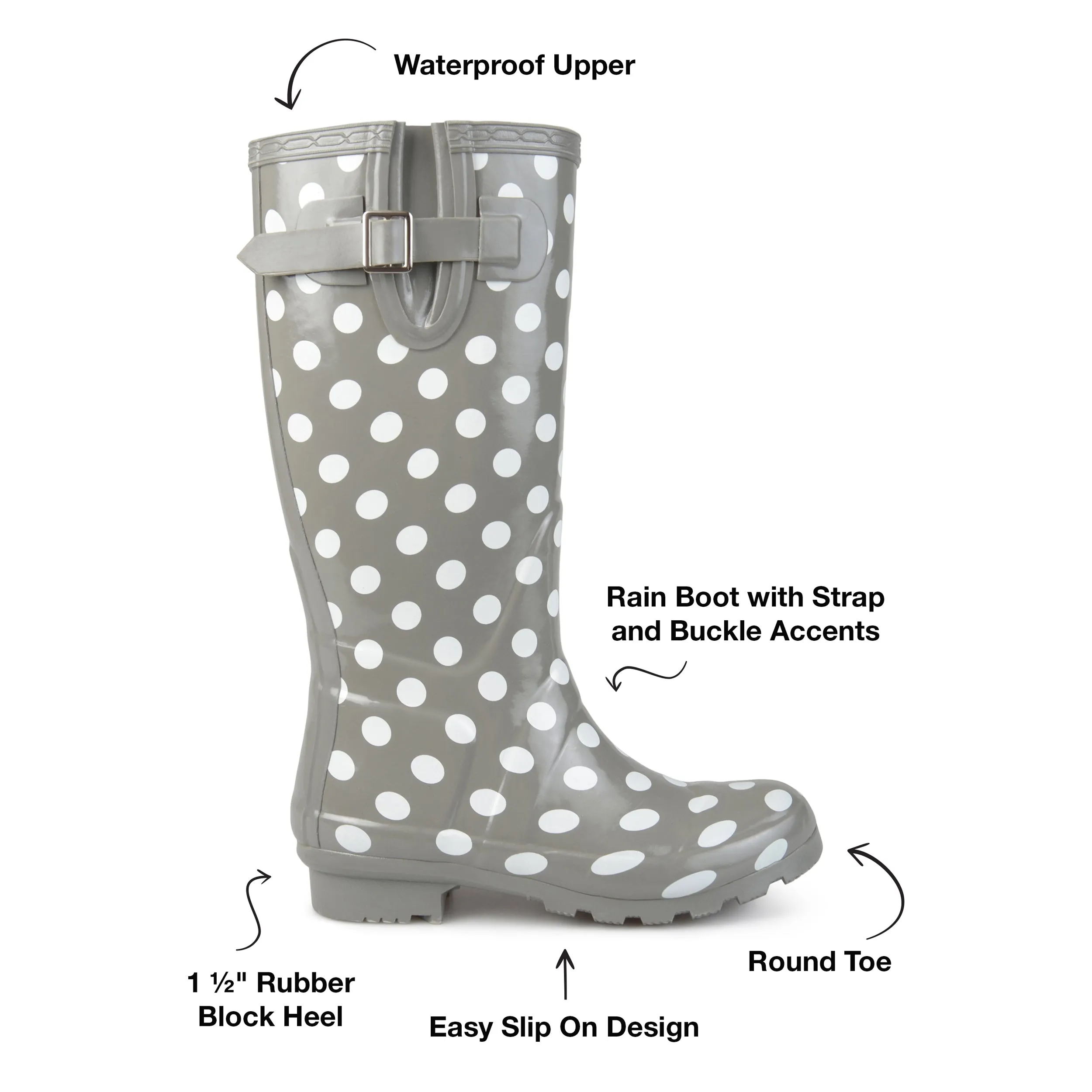 Journee Collection Women's Mist Rainboot