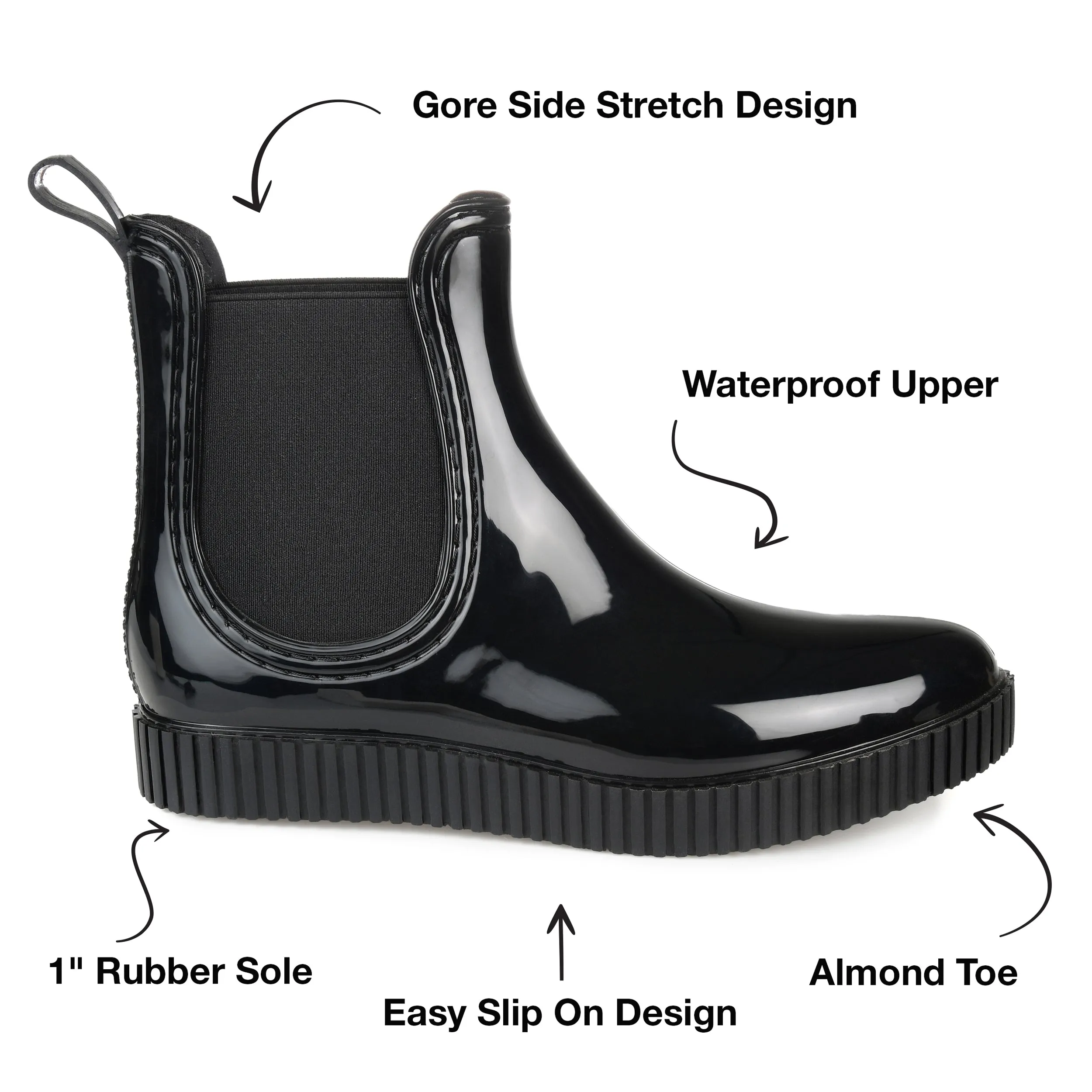 Journee Collection Women's Tru Comfort Foam Drip Rainboot