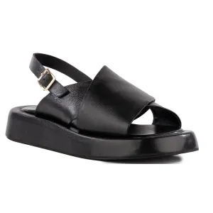 Just For Fun Womens Leather Ankle Slingback Sandals