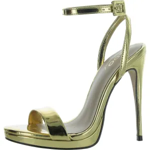 Kat Womens Buckle Patent Heels