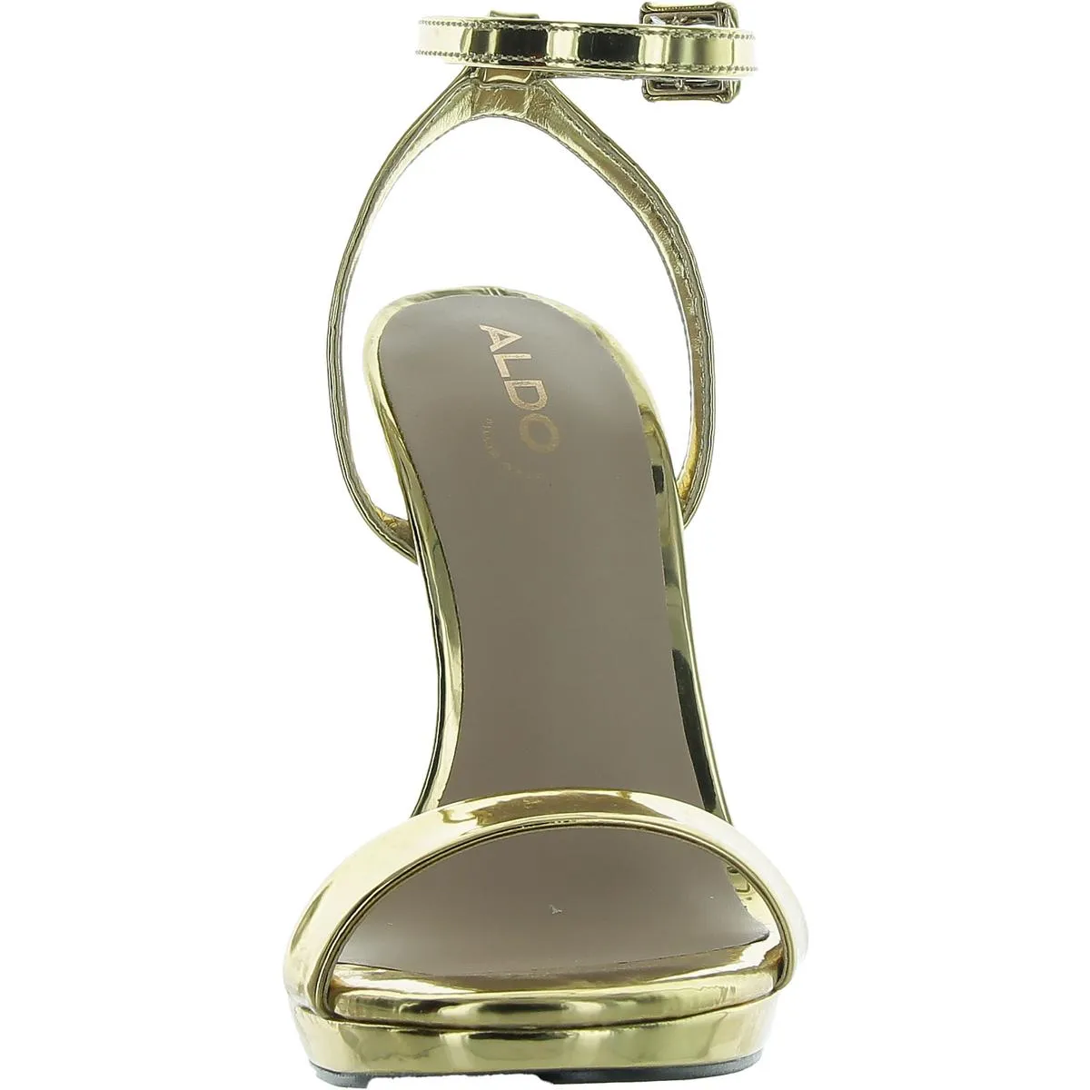 Kat Womens Buckle Patent Heels