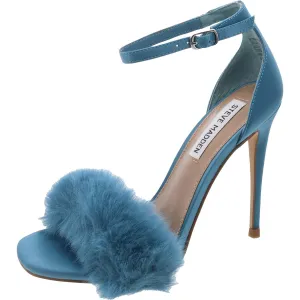 Kippins Womens Faux Suede Ankle Strap Heels