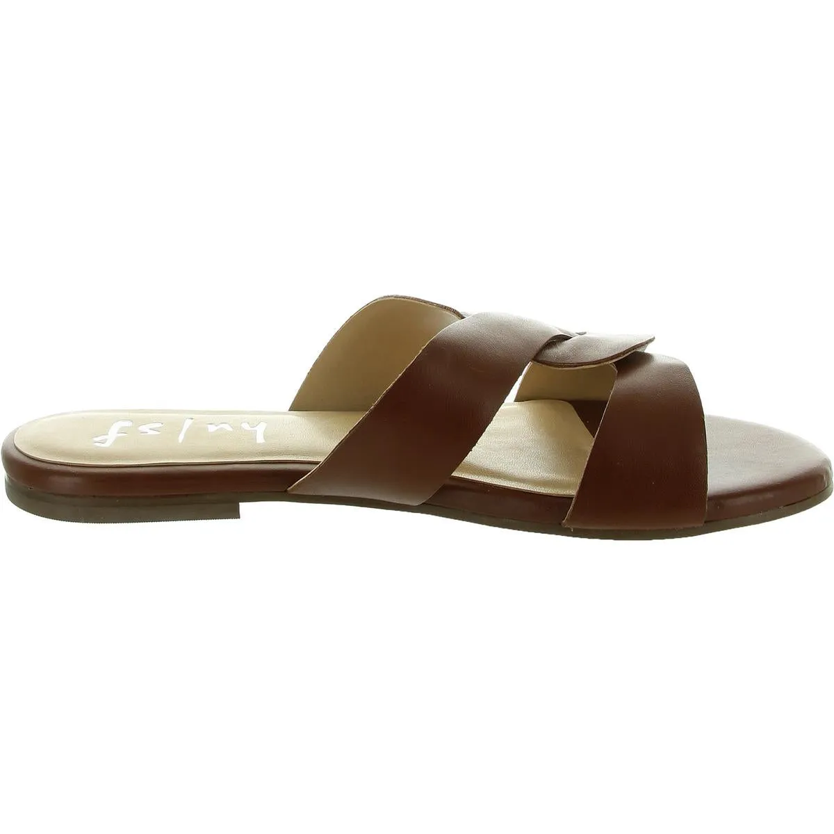 Kori Womens Padded Insole Leather Slide Sandals