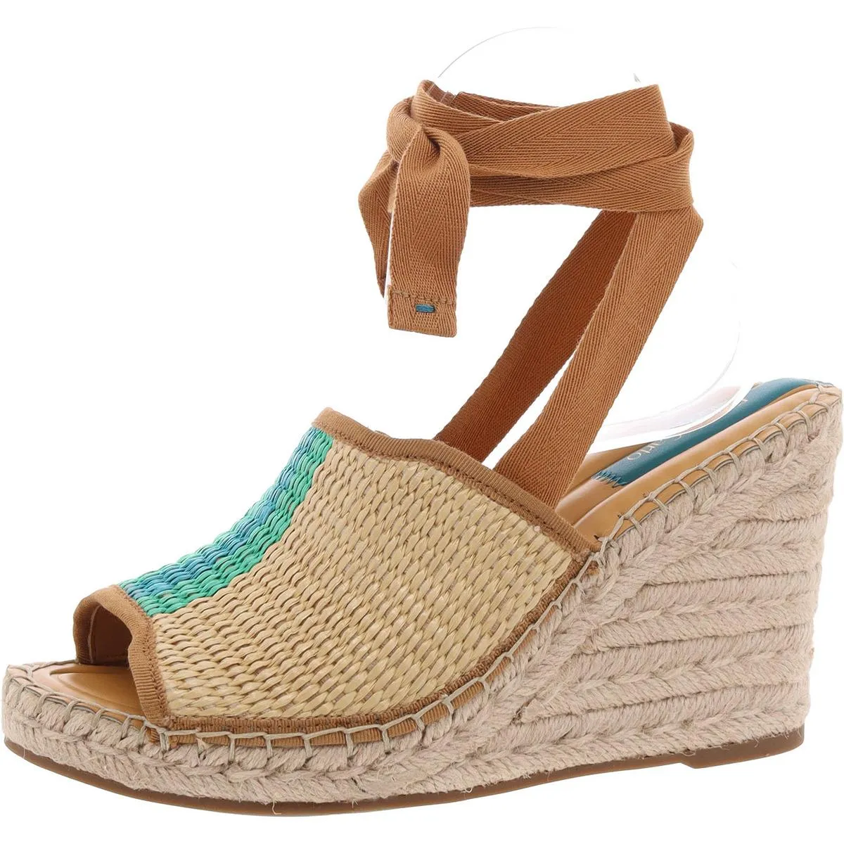 L Sierra Womens Woven Lace Up Espadrilles