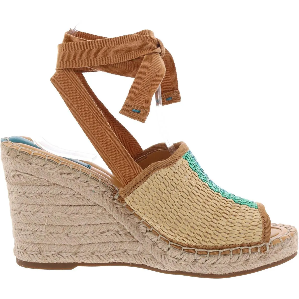 L Sierra Womens Woven Lace Up Espadrilles
