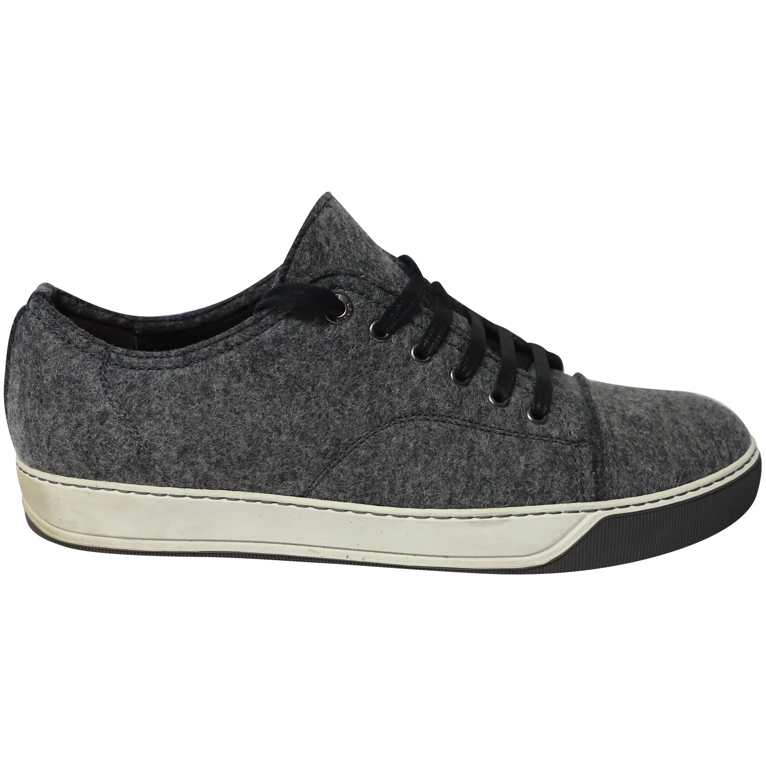 Lanvin DBB1 Felt Low-Top Sneakers in Grey Wool