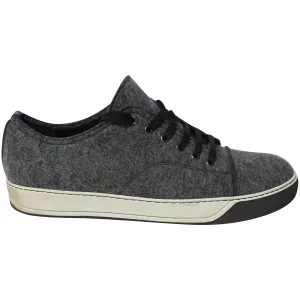 Lanvin DBB1 Felt Low-Top Sneakers in Grey Wool