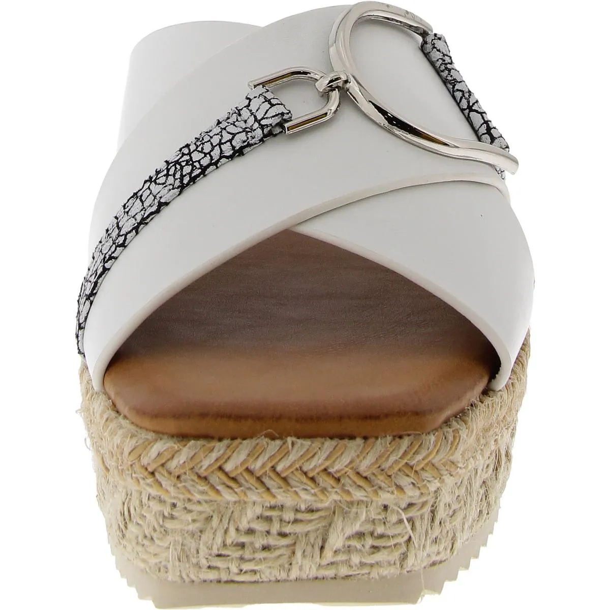Lindsey Womens Faux Leather Slip-On Espadrilles