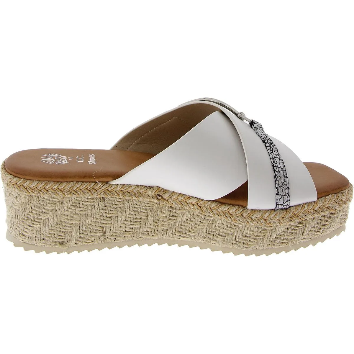 Lindsey Womens Faux Leather Slip-On Espadrilles