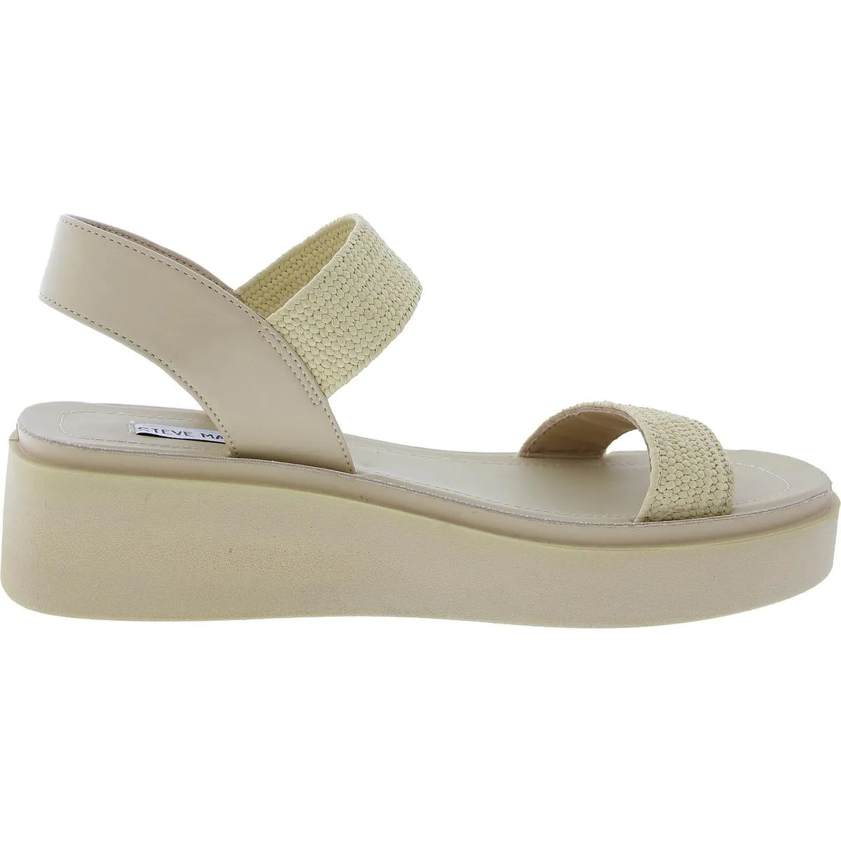 Lyrical Womens Woven Faux Leather Slingback Sandals
