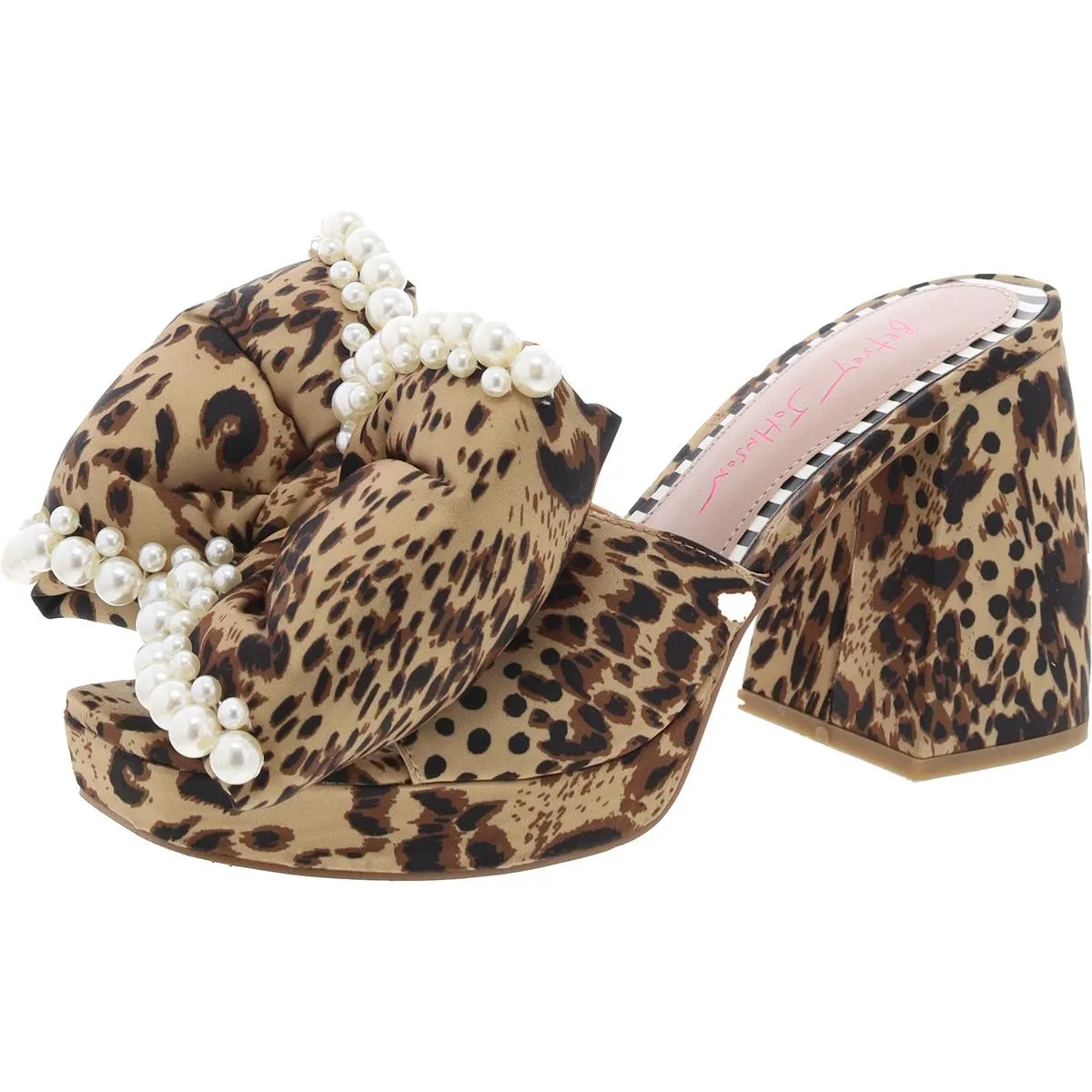 Maccie Womens Satin Floral Print Platform Sandals