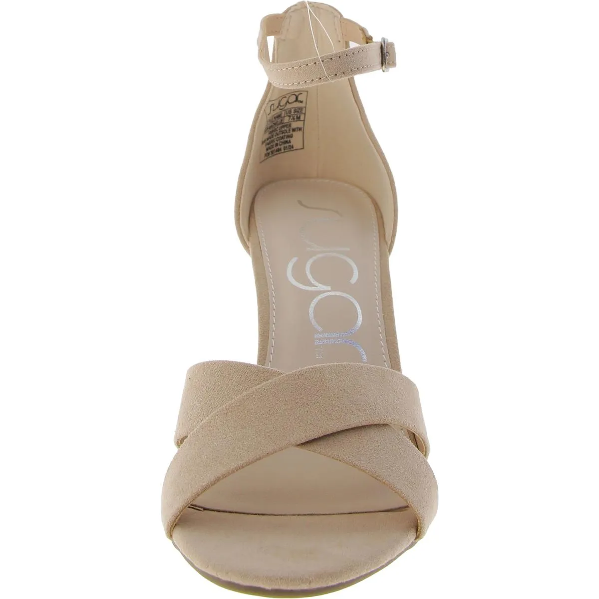 Machelleie Womens Faux Suede Block Heel Ankle Strap