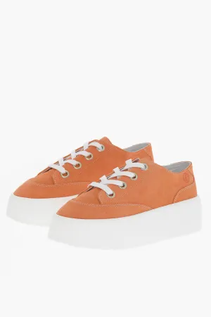 Maison Margiela Mm6 Suede Low-Top Sneakers With Contrast Platform 5,5Cm