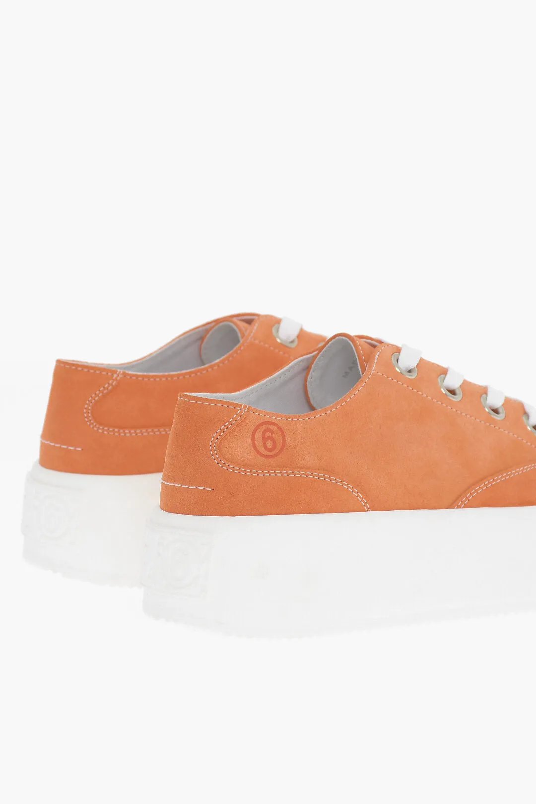 Maison Margiela Mm6 Suede Low-Top Sneakers With Contrast Platform 5,5Cm