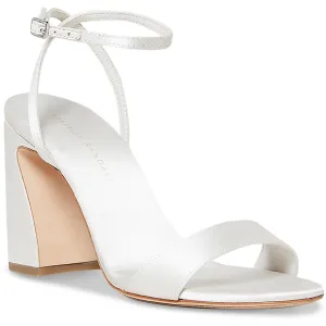 Malia Womens Buckle Satin Heels