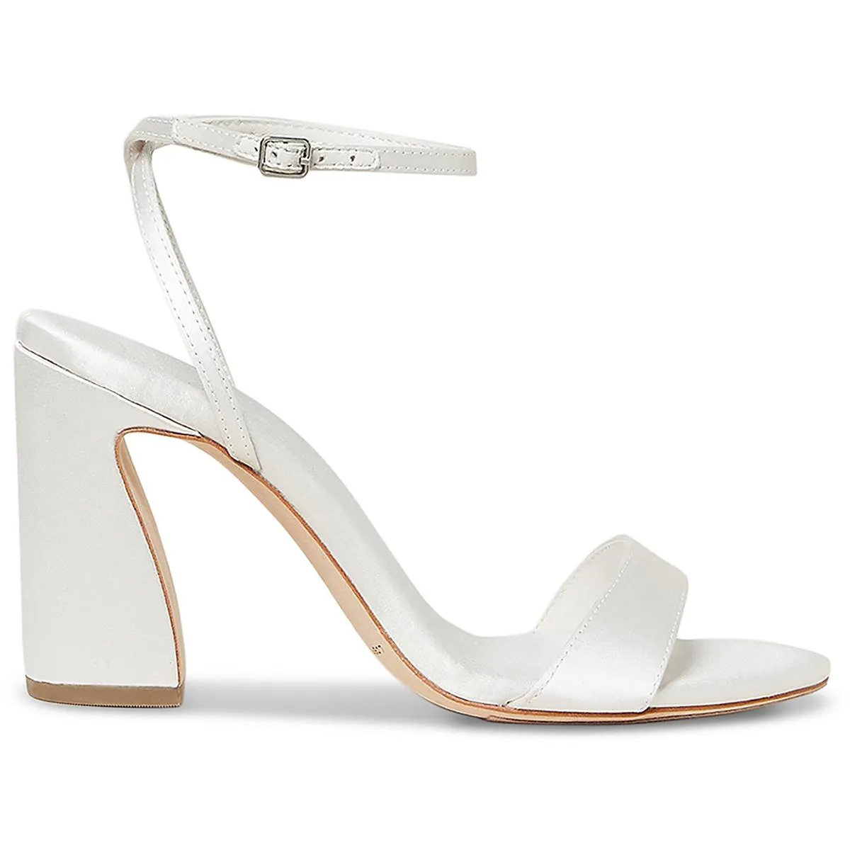 Malia Womens Buckle Satin Heels