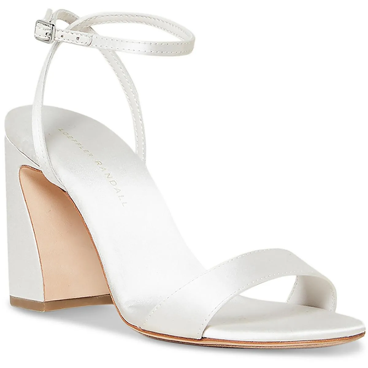 Malia Womens Buckle Satin Heels