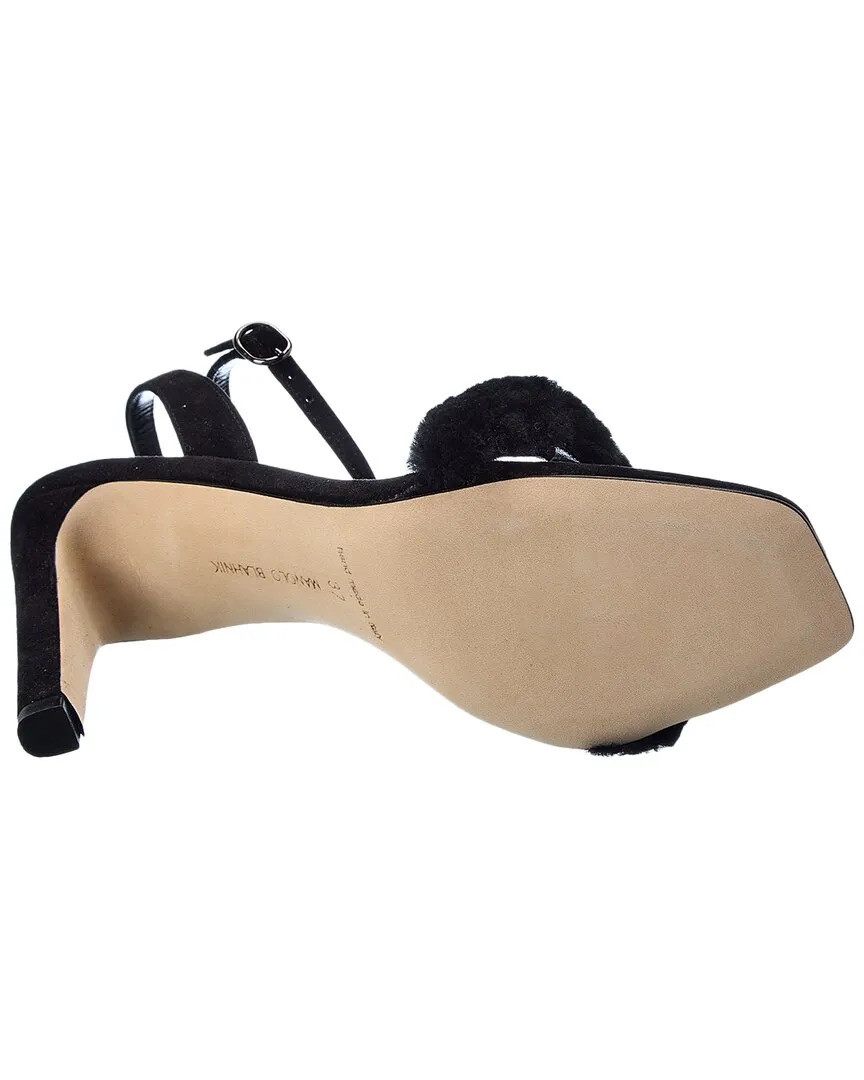 Manolo Blahnik Hiebi 90 Suede Sandal