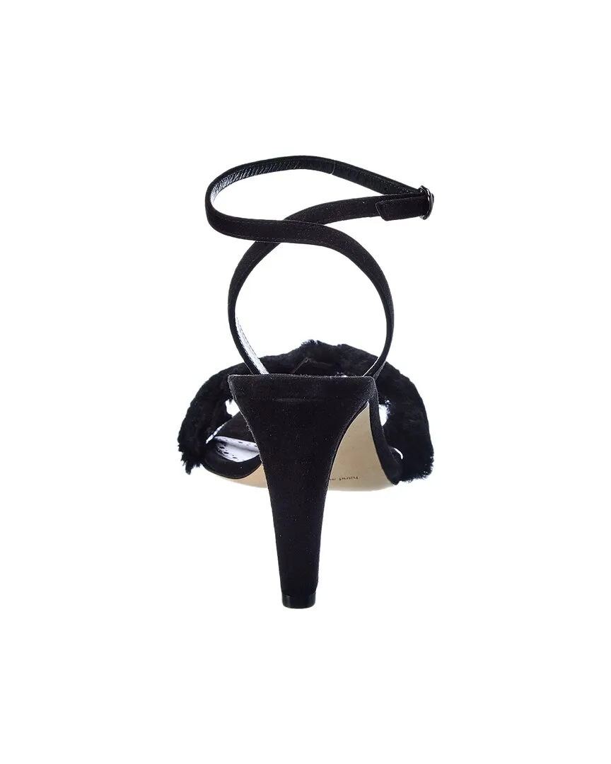 Manolo Blahnik Hiebi 90 Suede Sandal