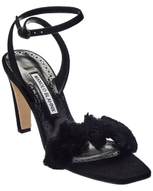 Manolo Blahnik Hiebi 90 Suede Sandal