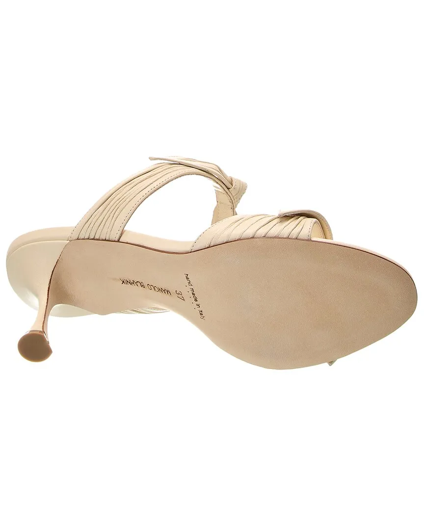 Manolo Blahnik Lollo 90 Leather Sandal