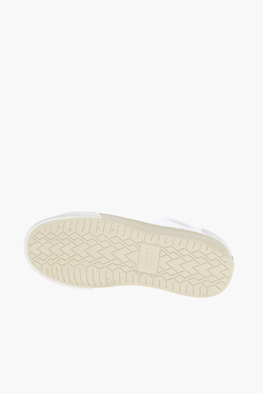 Marni Monochrome Leather Sneakers With Rubber Toe