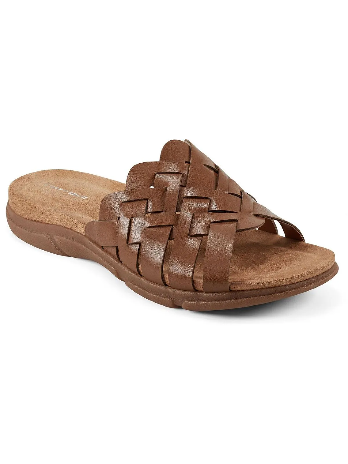 Marsha Womens Woven Leather Wedge Sandals