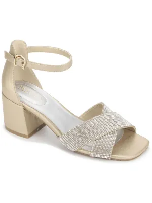 Mix X Band Womens Rhinestone Man Made Heels