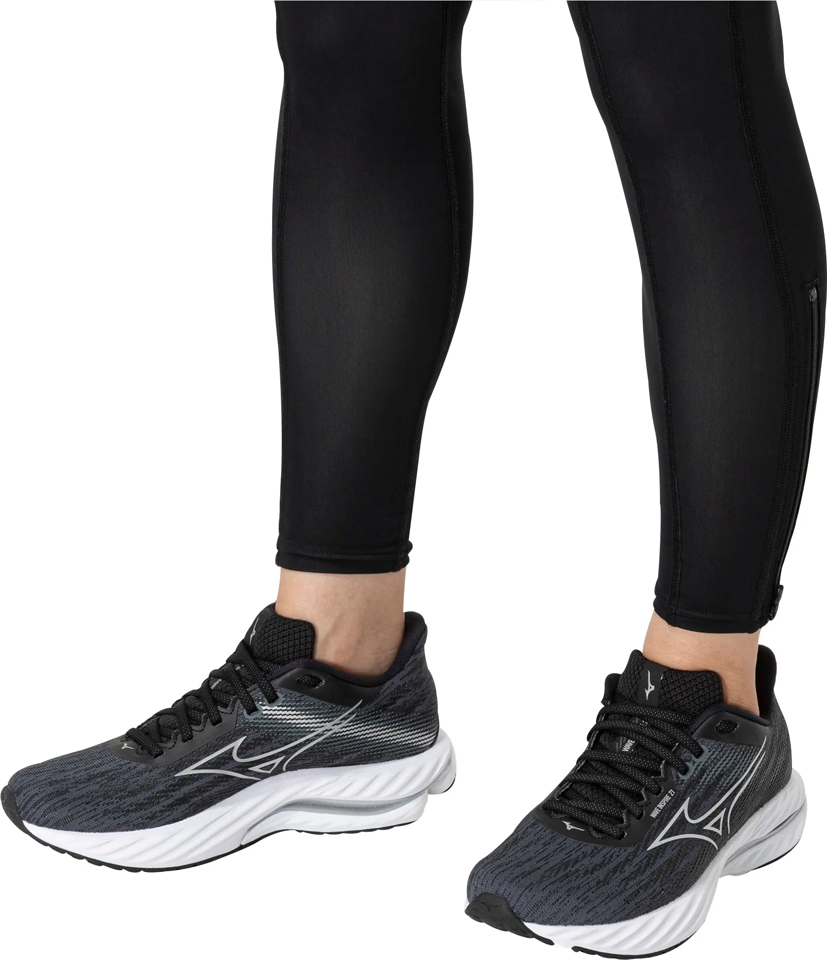 Mizuno Wave Inspire 21 WIDE FIT (D) Womens Running Shoes - Black