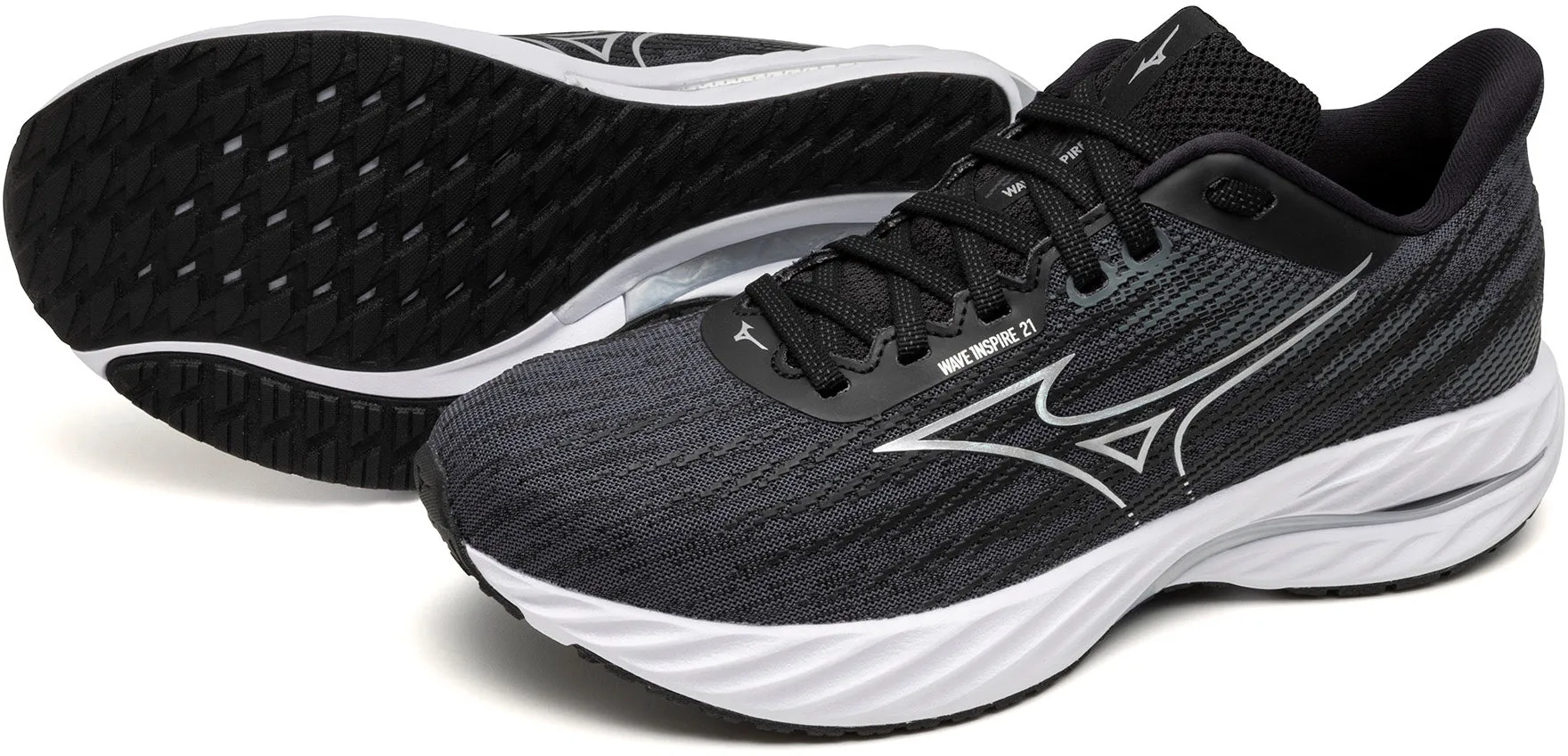 Mizuno Wave Inspire 21 WIDE FIT (D) Womens Running Shoes - Black
