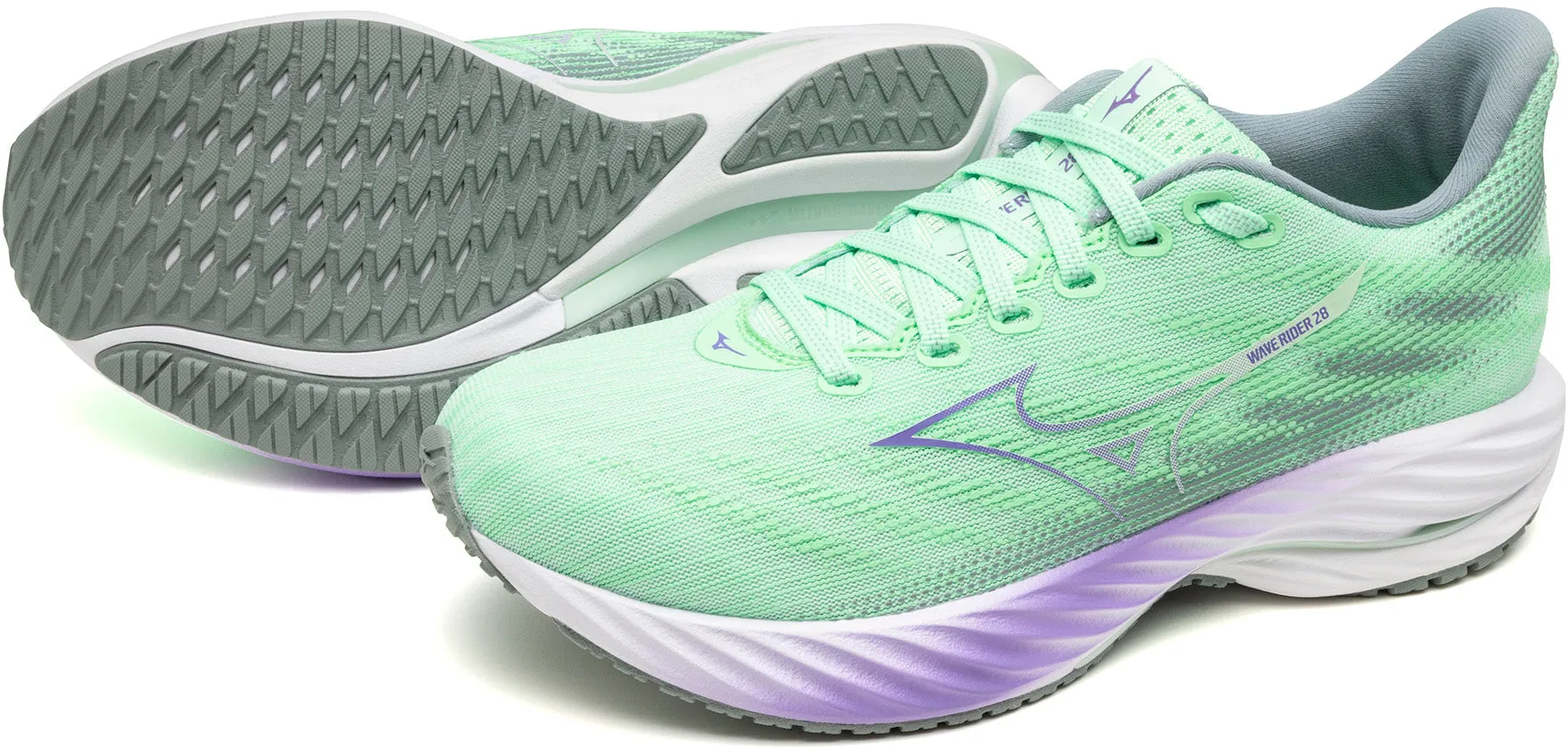 Mizuno Wave Rider 28 Womens Running Shoes - Green