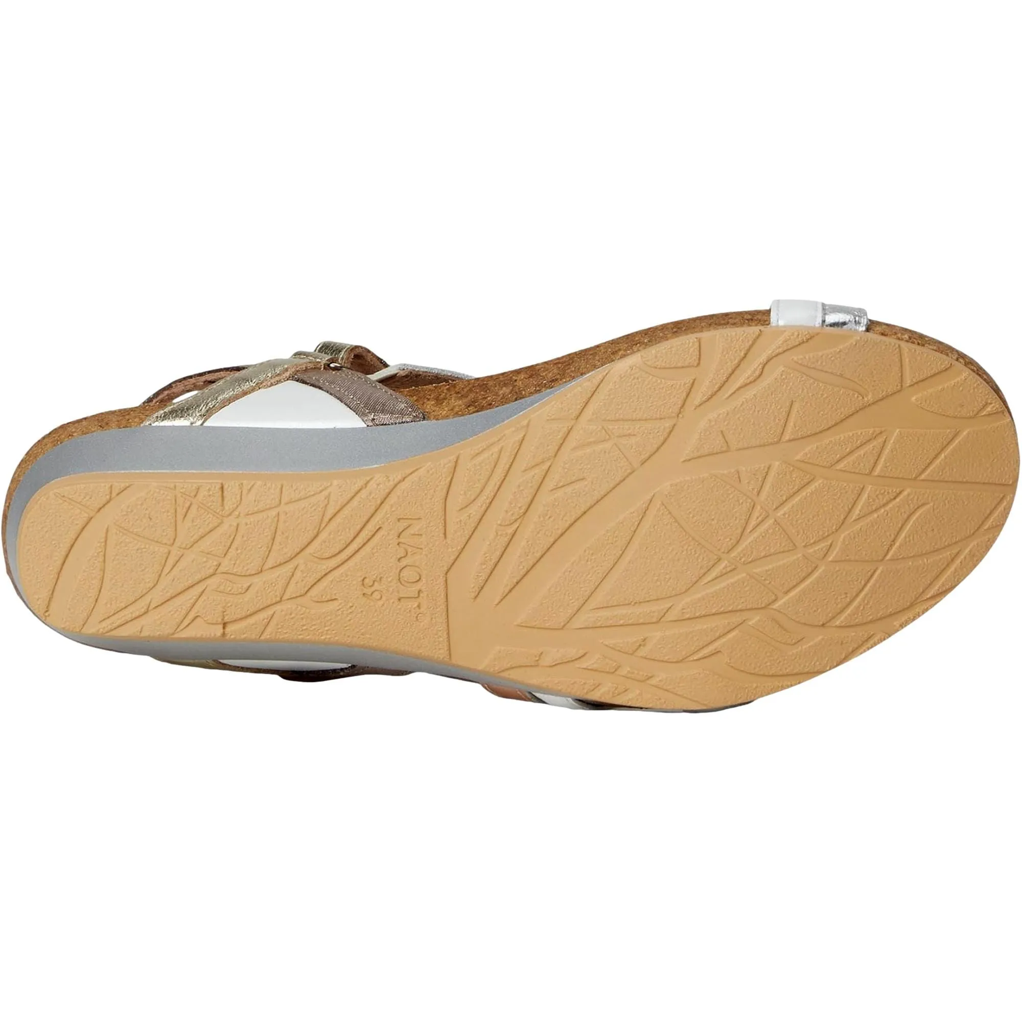 Naot 05047 Hero Soft Silver Leather / White / Gold Leather Combination  200330-41 Women's