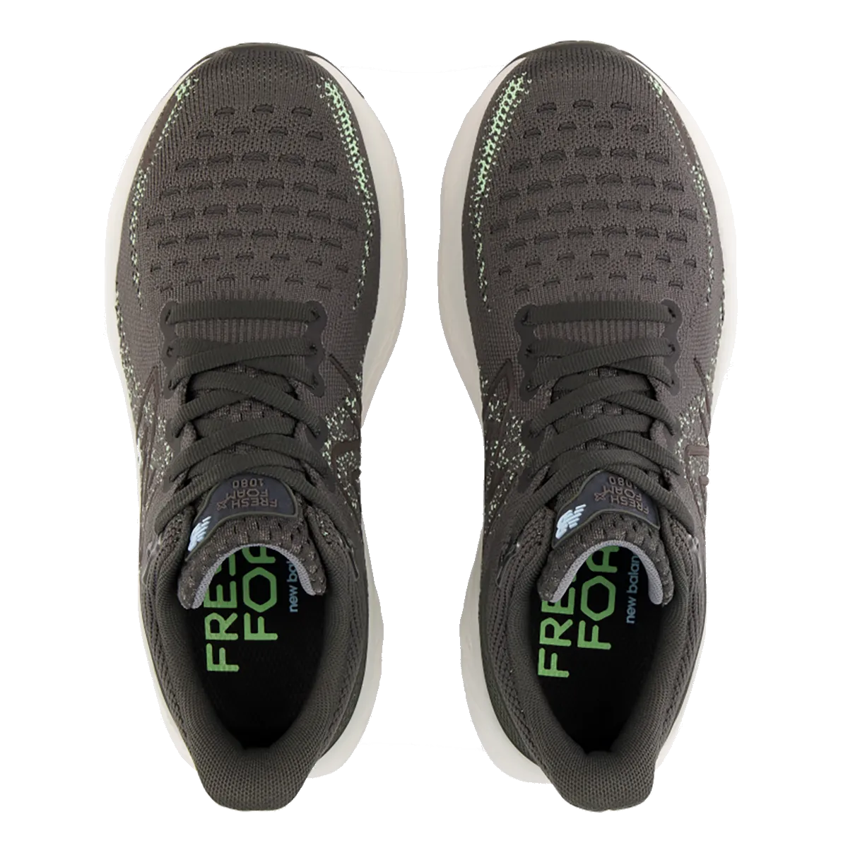 New Balance Fresh Foam X 1080 V12 - Blacktop - Green Aura - Bleach Blue