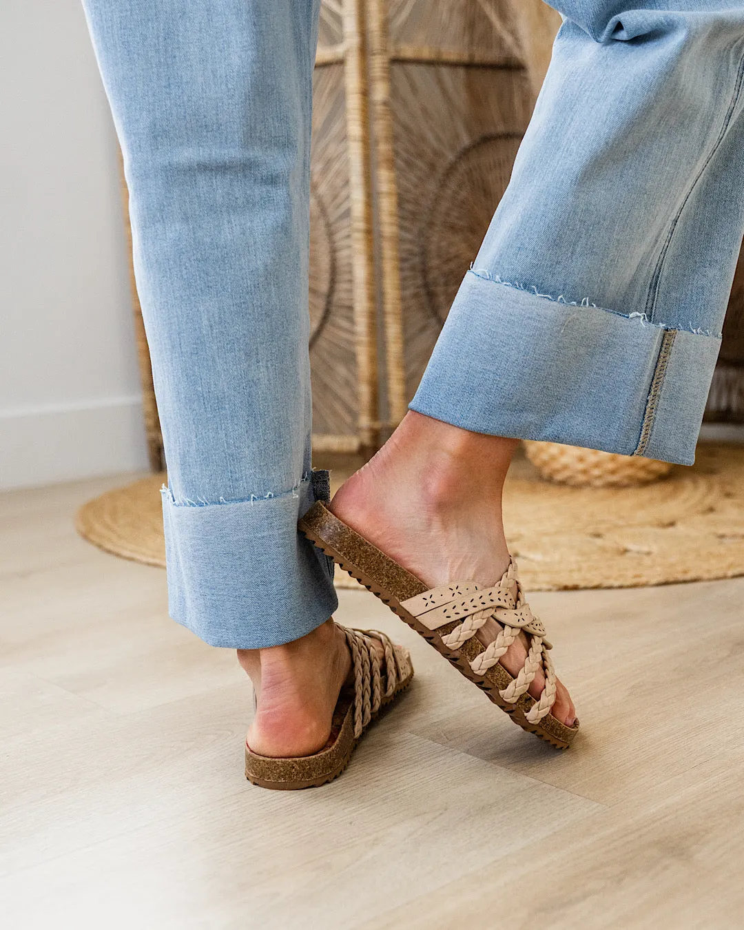 NEW! Very G Jade Criss Cross Sandals - Nude