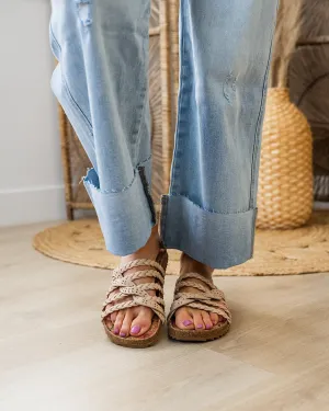 NEW! Very G Jade Criss Cross Sandals - Nude