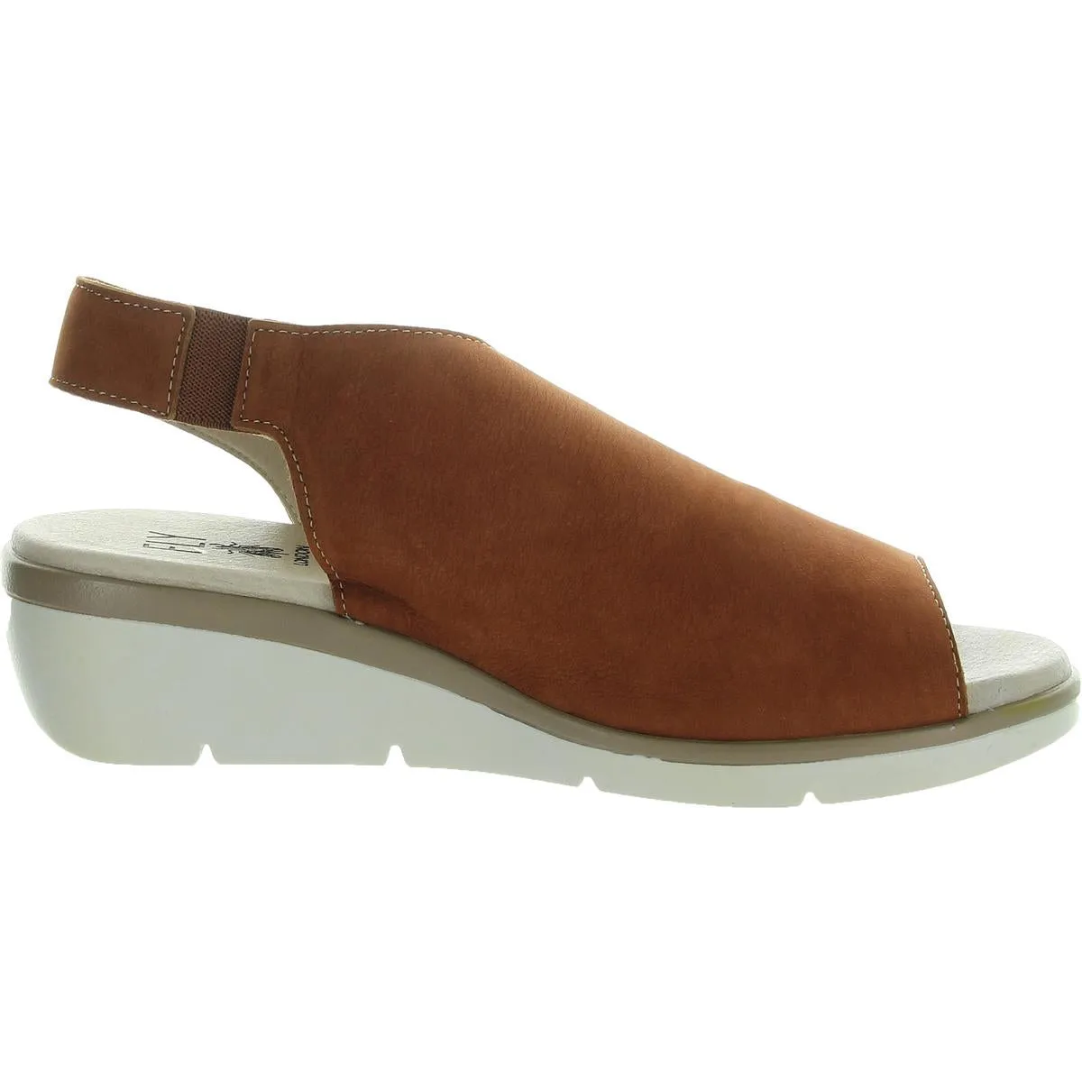 Nily Womens Leather Peep-Toe Slingback Sandals